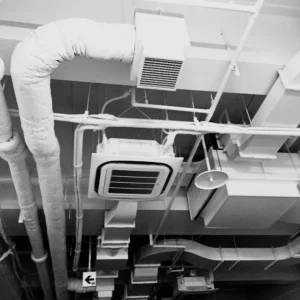 a duct installation in the ceiling