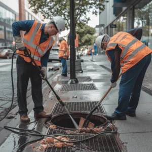 a team that performs sewage services