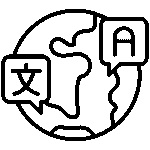 a planet multilingual icon