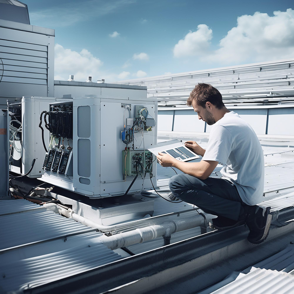 a guy retrofitting a system