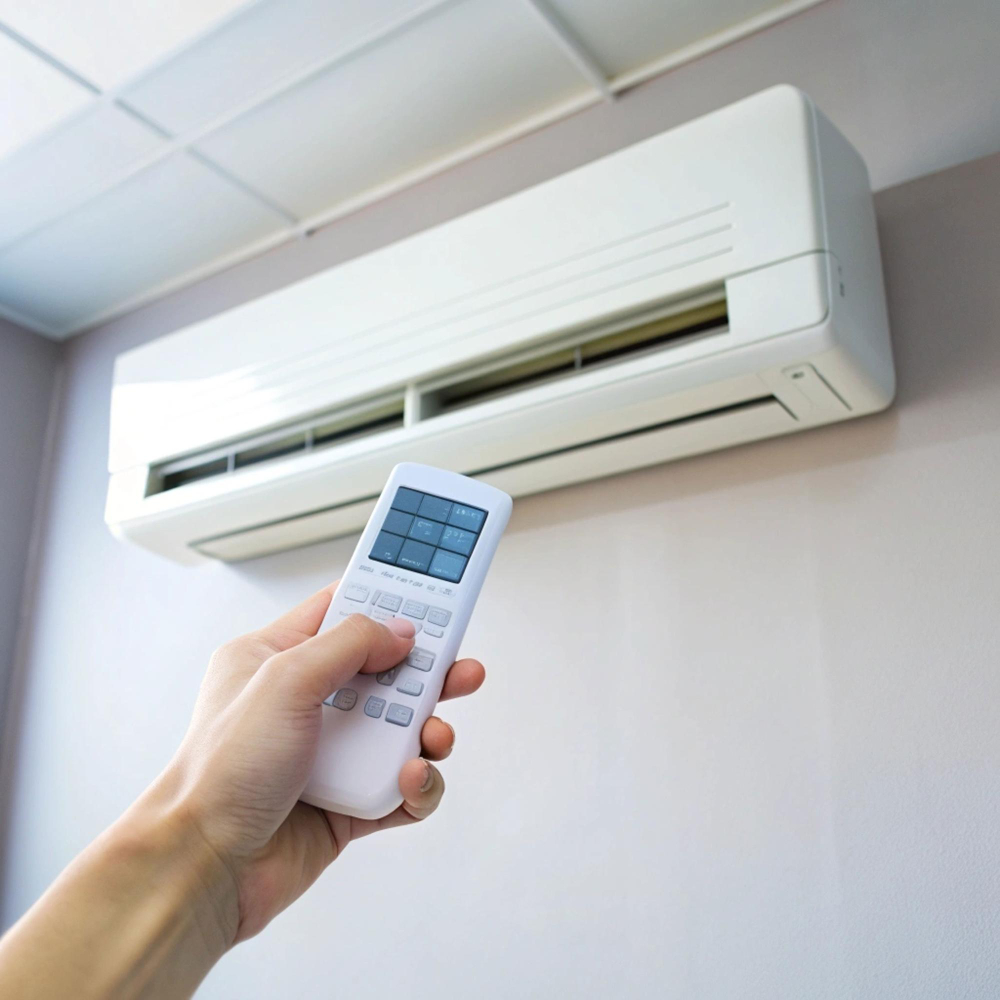 an air conditioner on the wall